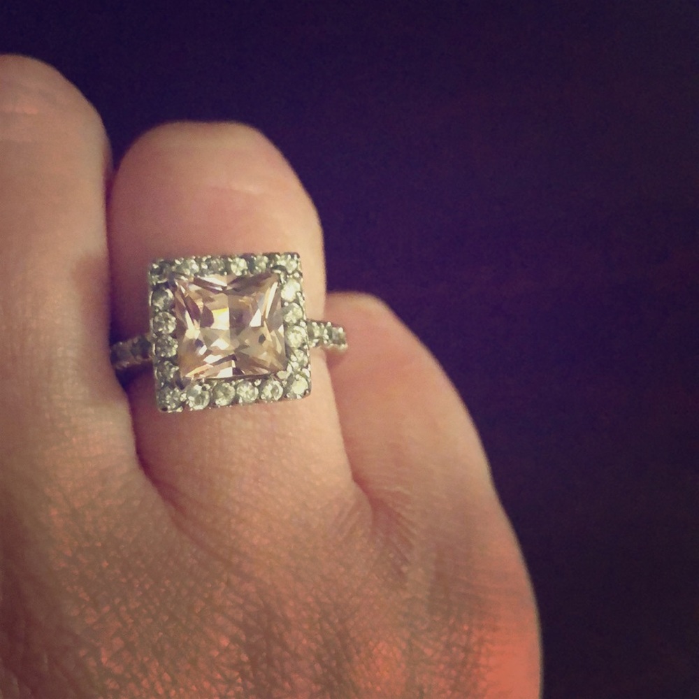 costume pink cocktail ring